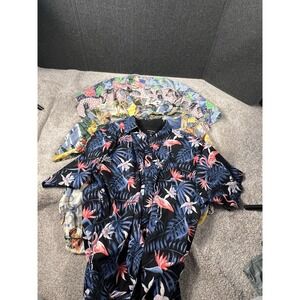 Lot Of 4! Oceam Current Hawaiian Shirt Men's XL Floral And Other Brand Shirt